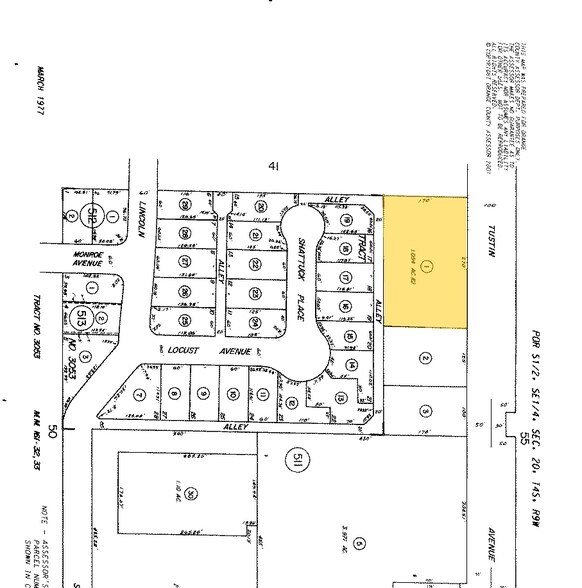 1018-1046 N Tustin St, Orange, CA à louer - Plan cadastral - Image 2 de 6