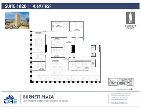 801 Cherry St, Fort Worth, TX for lease Floor Plan- Image 1 of 2