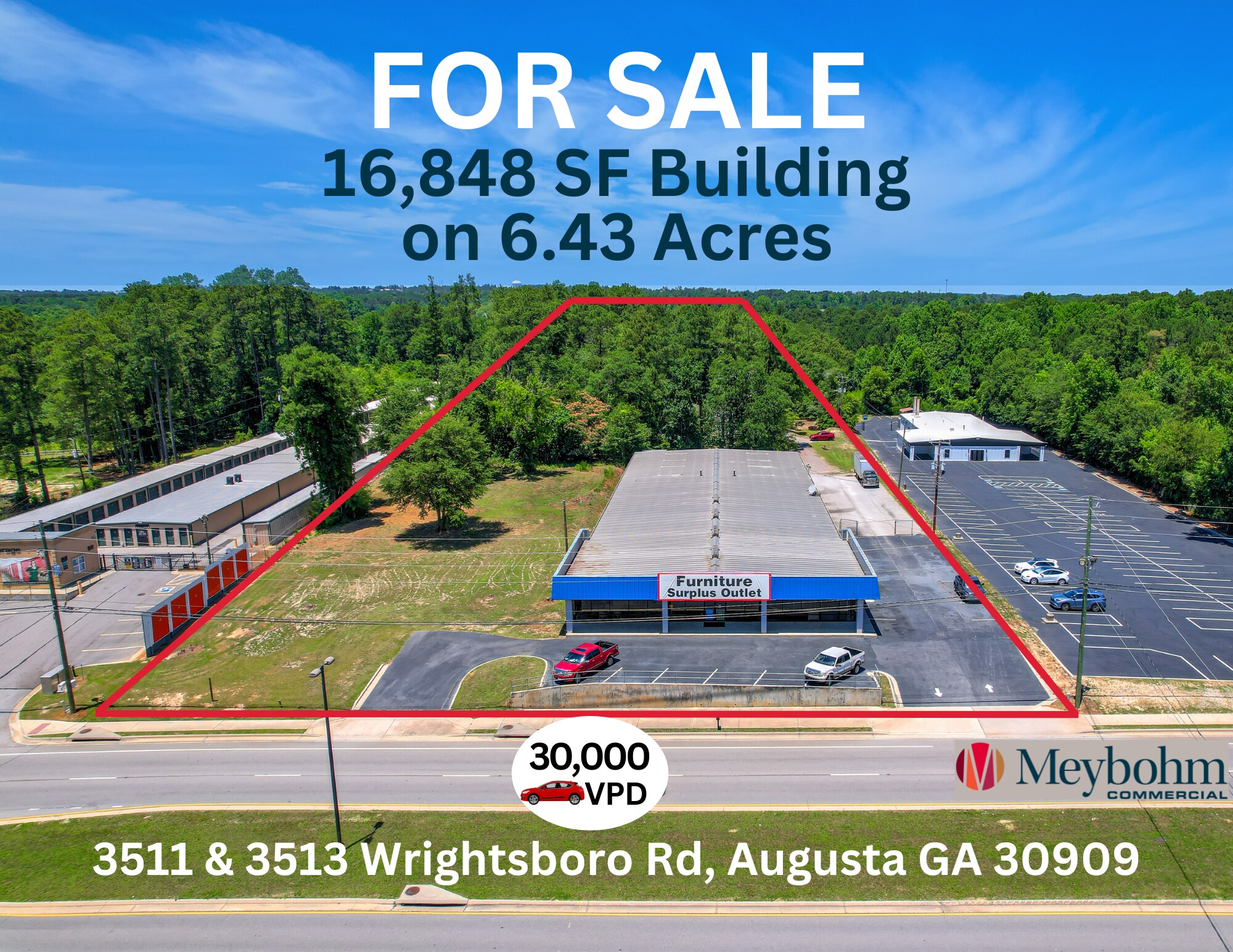 3511-3513 Wrightsboro Rd, Augusta, GA à vendre Photo du bâtiment- Image 1 de 54