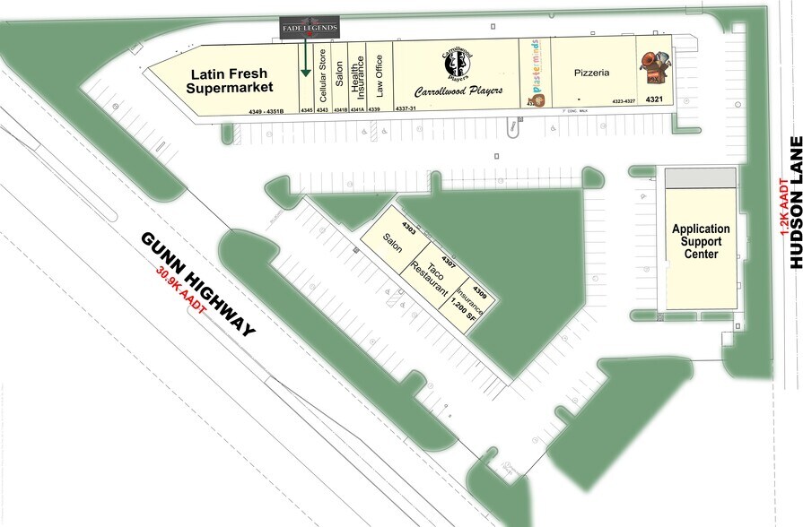 4303-4349 Gunn Hwy, Tampa, FL à louer - Photo du bâtiment - Image 2 de 12