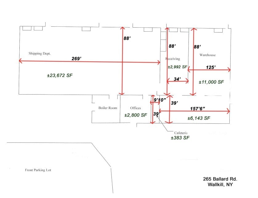 265 Ballard Rd, Middletown, NY for lease Floor Plan- Image 1 of 2