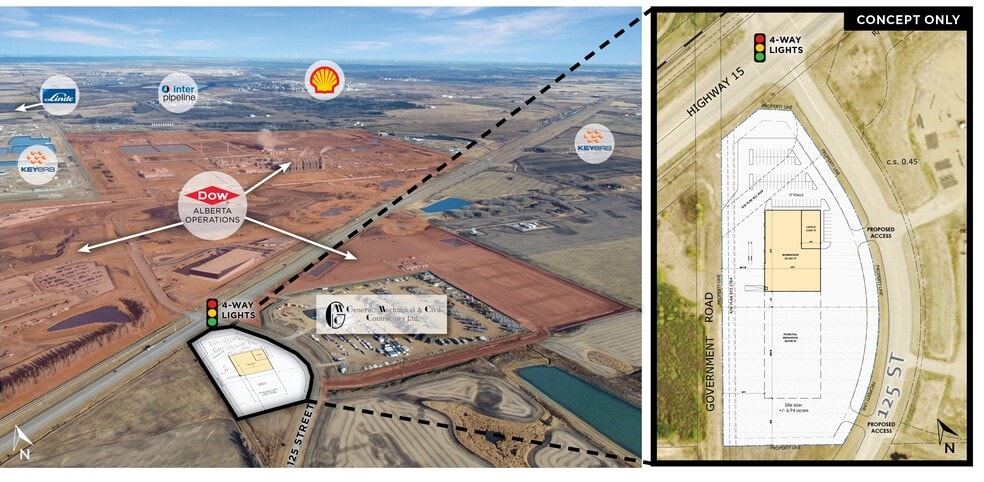 8805 125 St, Fort Saskatchewan, AB for lease - Aerial - Image 2 of 4