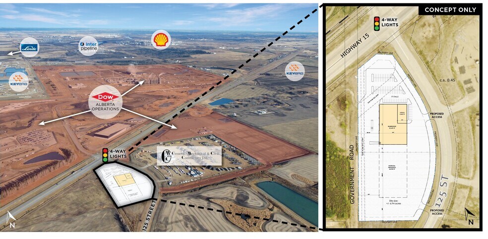 8805 125 St, Fort Saskatchewan, AB à louer - Aérien - Image 2 de 4