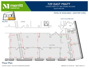 729 E Pratt St, Baltimore, MD à louer Plan d’étage- Image 1 de 1