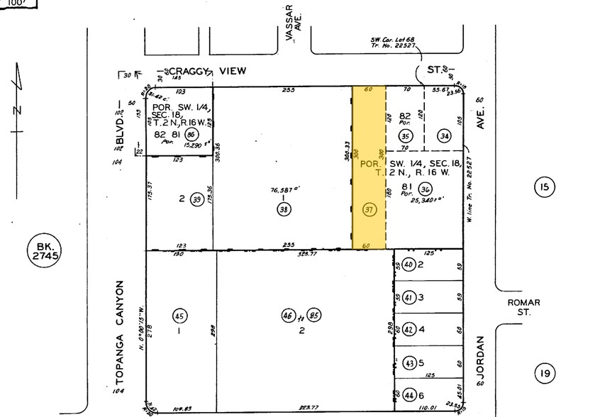 21818 Craggy View St, Chatsworth, CA à louer - Plan cadastral - Image 2 de 2