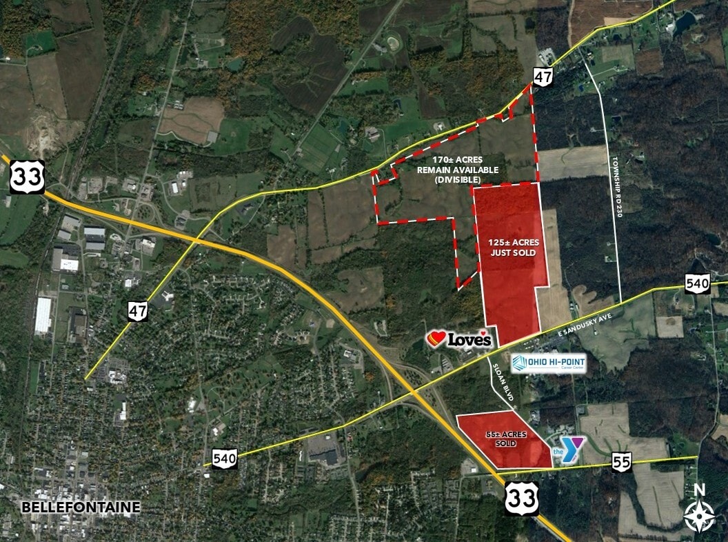 Terrain dans Bellefontaine, OH à vendre Aérien- Image 1 de 2