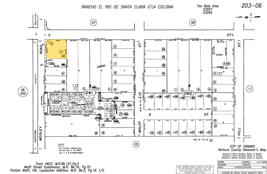 400-430 W Wooley Rd, Oxnard, CA for lease - Plat Map - Image 2 of 3