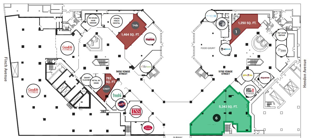 5700 Yonge St, Toronto, ON for lease Floor Plan- Image 1 of 1