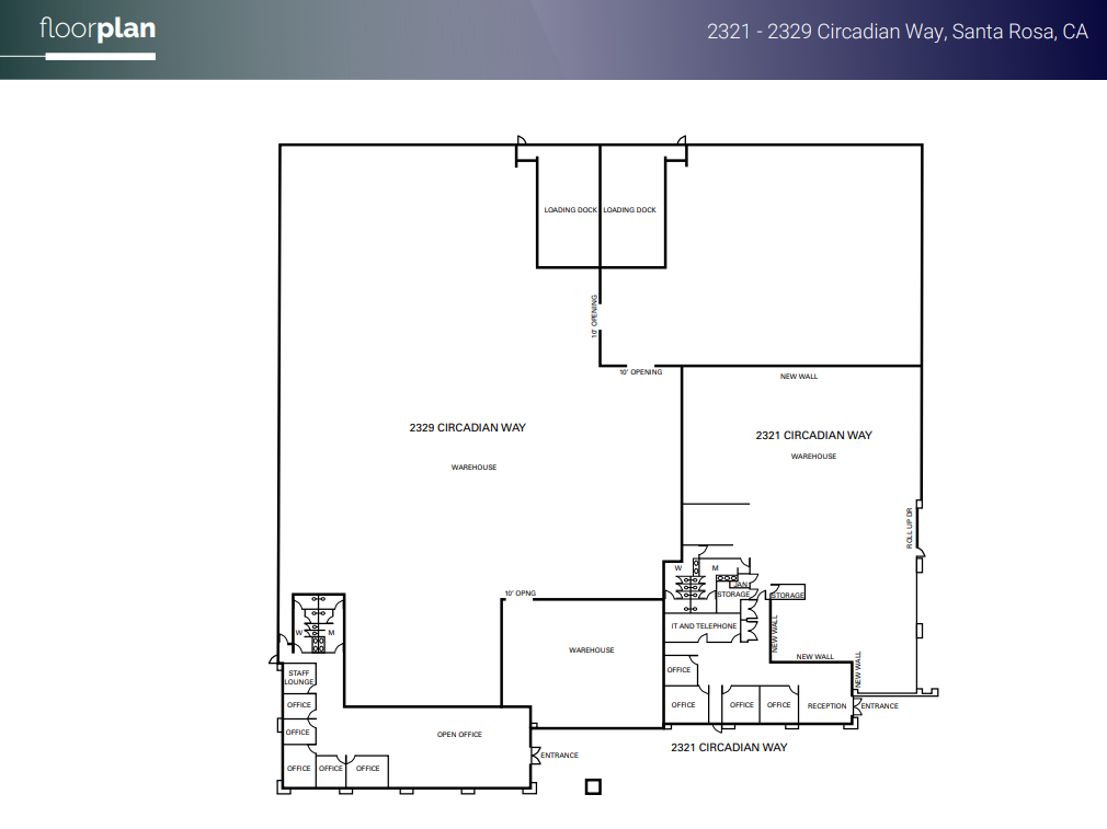 2321-2329 Circadian Way, Santa Rosa, CA à vendre Plan d  tage- Image 1 de 1