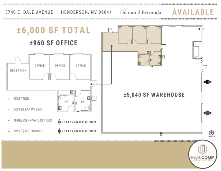 3740 E Dale Ave, Henderson, NV for lease - Floor Plan - Image 3 of 5