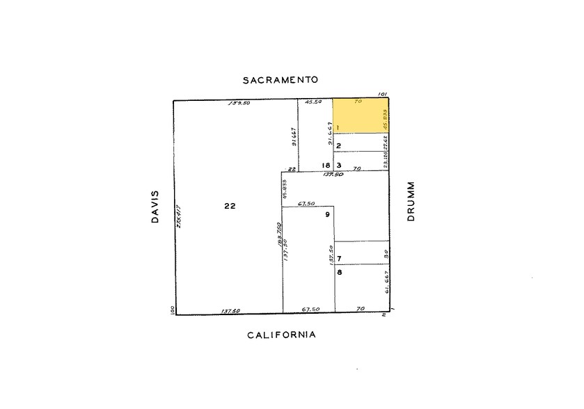 113 Sacramento St, San Francisco, CA à louer - Plan cadastral - Image 2 de 2