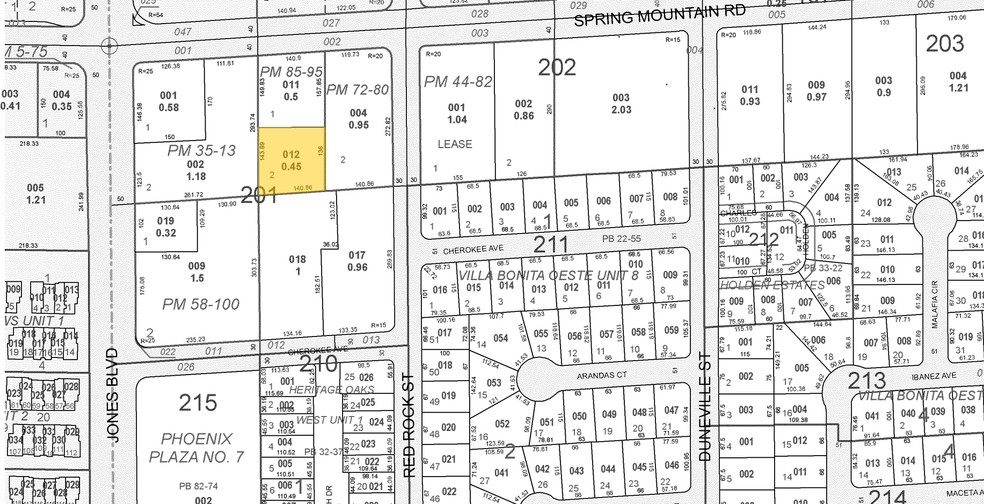 Spring Mountain Road and Red Rock Street, Las Vegas, NV for lease - Plat Map - Image 2 of 2