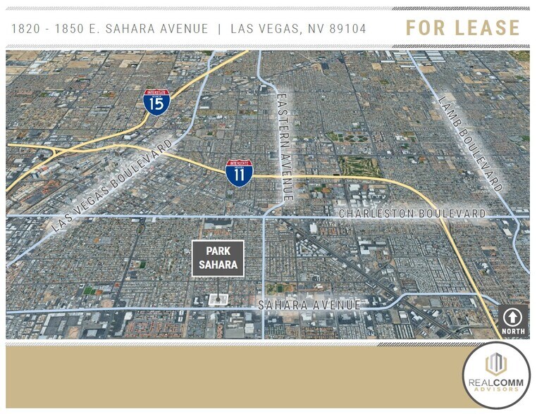 1820 E Sahara Ave, Las Vegas, NV à louer - Aérien - Image 3 de 3