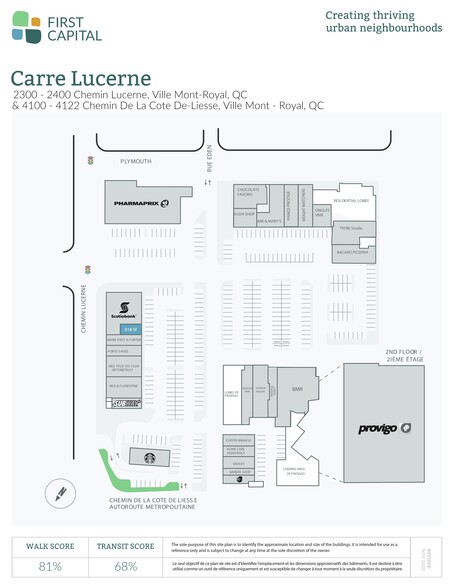 2300-2380 Ch Lucerne, Mont-Royal, QC à louer - Plan de site - Image 2 de 19