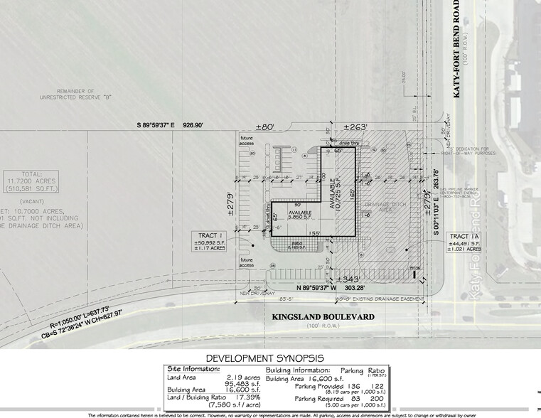 Katy Fort Bend & Kingsland, Katy, TX à louer - Plan d’étage - Image 2 de 2