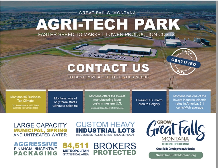 Great Falls Montana Agritech Park, Great Falls, MT à vendre - Autre - Image 1 de 10