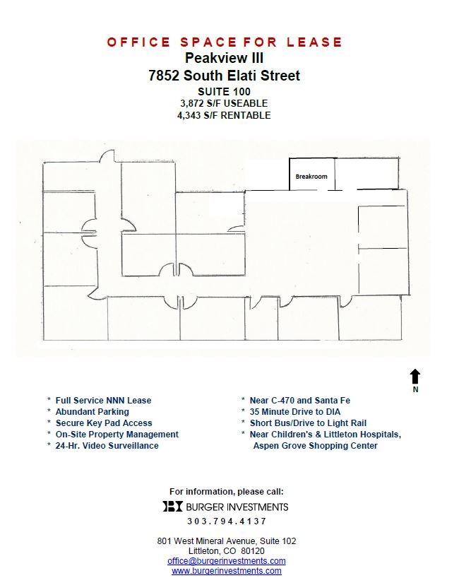 7852 S Elati St, Littleton, CO for lease Floor Plan- Image 1 of 1