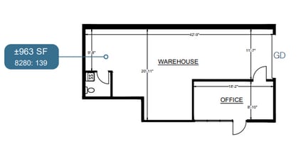 8280 Clairemont Mesa Blvd, San Diego, CA for lease Floor Plan- Image 1 of 1