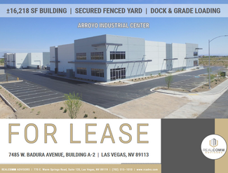 Plus de détails pour 7485 W Badura Ave, Las Vegas, NV - Industriel à louer