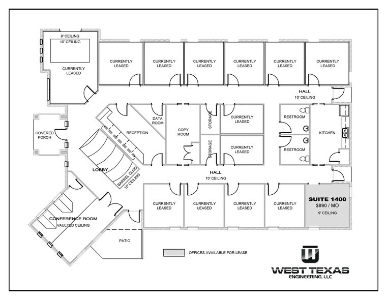 13037 Quaker Ave, Lubbock, TX à louer - Plan d’étage - Image 2 de 13
