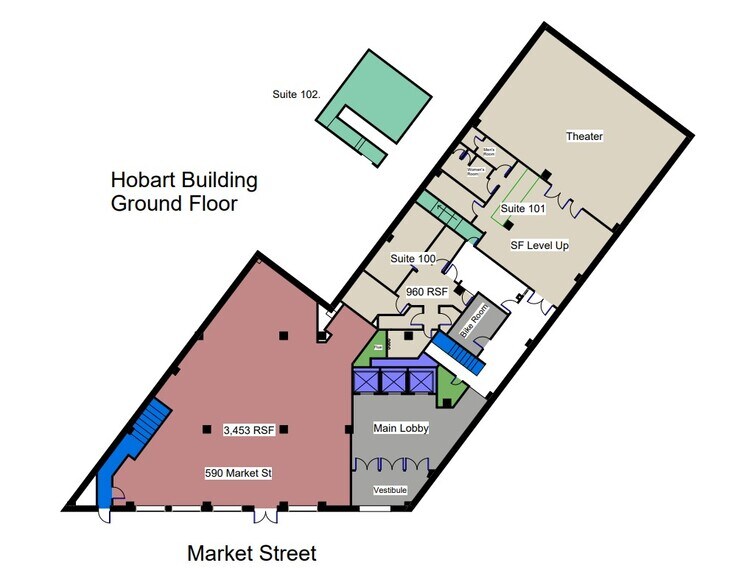 582 Market St, San Francisco, CA à louer - Plan d’étage - Image 2 de 6