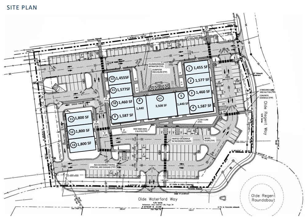 1527 Old Waterford Way, Leland, NC for lease Site Plan- Image 1 of 1