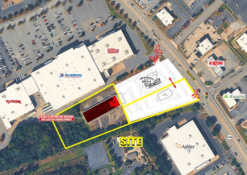 3415 Clemson Blvd, Anderson, SC à louer - Plan de site - Image 2 de 2
