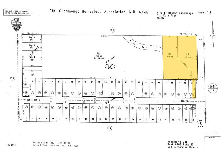 6946 Archibald Ave, Rancho Cucamonga, CA à vendre - Plan cadastral - Image 2 de 4