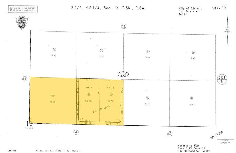 NE Beaver Rd & Cactus Rd, Adelanto, CA à vendre - Plan cadastral - Image 1 de 1