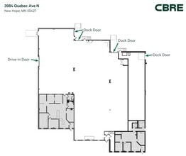 3980-3988 N Quebec Ave, New Hope, MN à louer Plan d’étage- Image 1 de 1