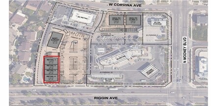 NWC Mooney & Riggin Ave, Visalia, CA à louer Plan de site- Image 2 de 2