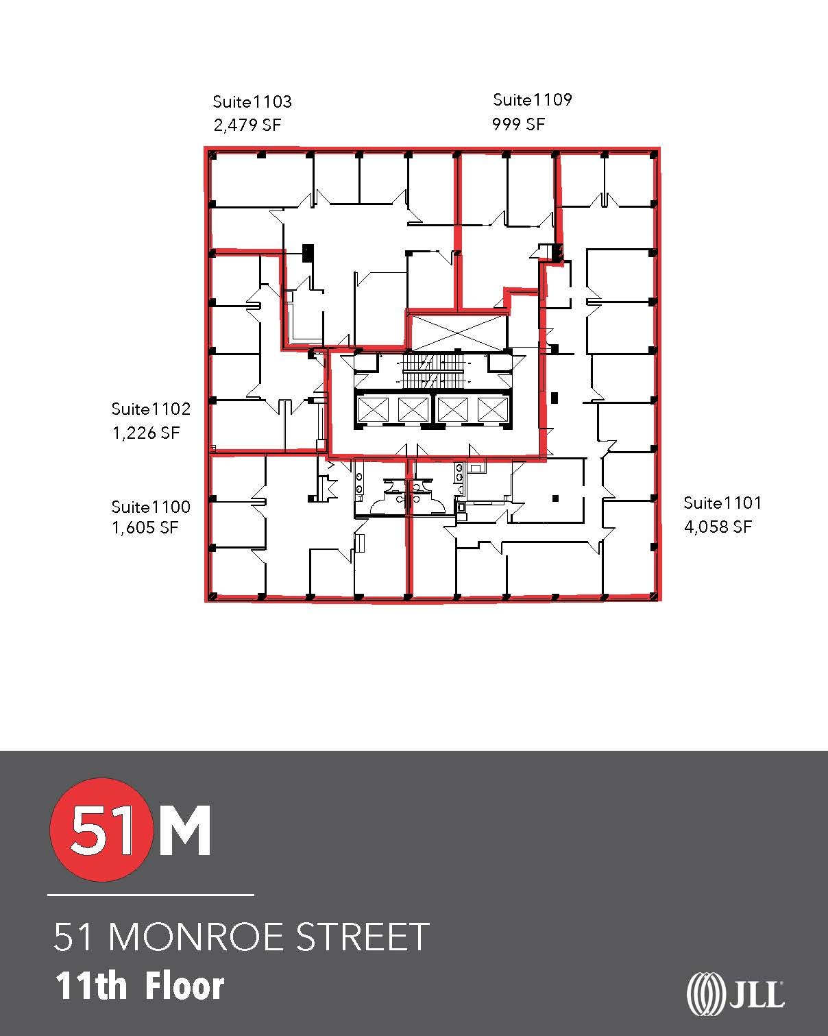 51 Monroe St, Rockville, MD à louer Plan d’étage- Image 1 de 1