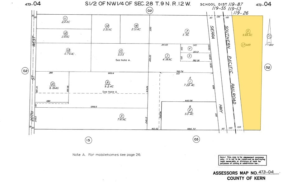 S Sierra Hwy, Rosamond, CA à louer - Plan cadastral - Image 2 de 3