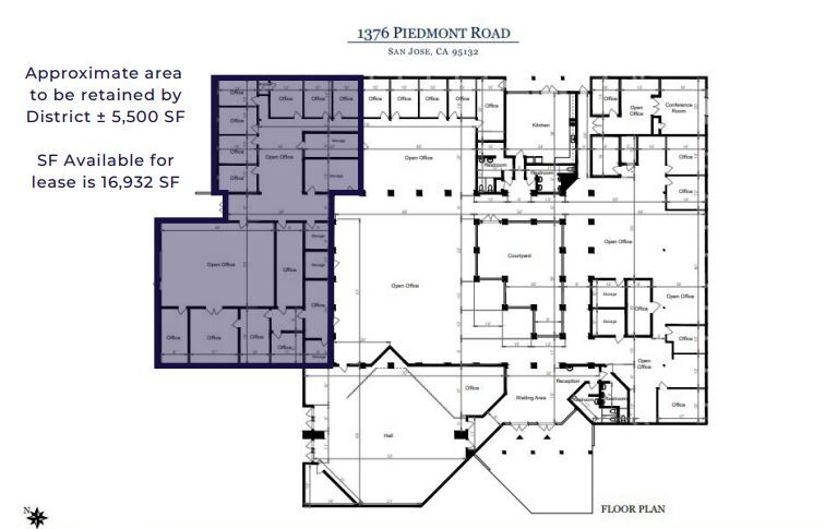 1376 Piedmont Rd, San Jose, CA à louer Plan d  tage- Image 1 de 1