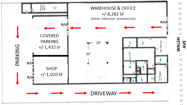 1180 Walsh Ave, Santa Clara, CA for sale - Floor Plan - Image 1 of 1