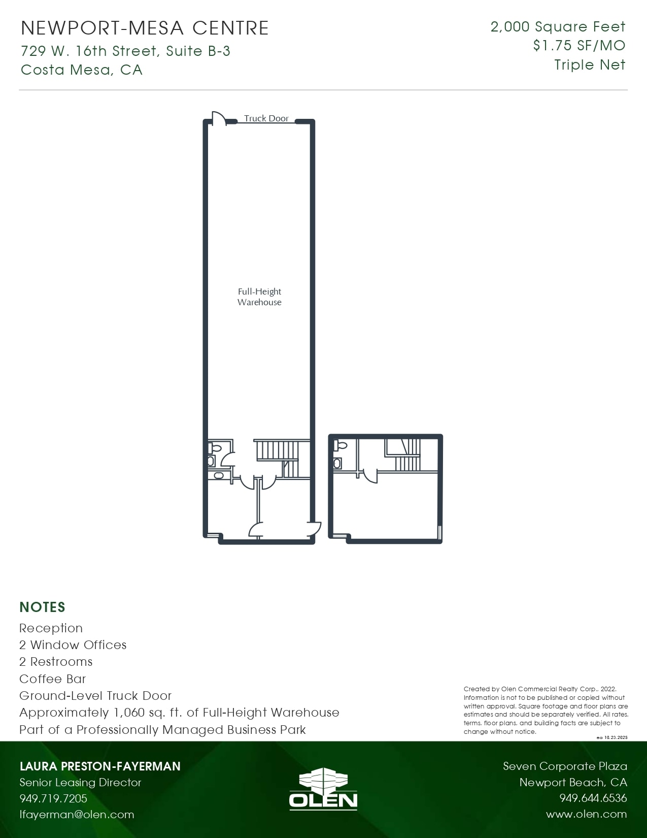 1599 Superior Ave, Costa Mesa, CA for lease Interior Photo- Image 1 of 1