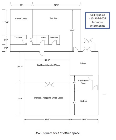 16-20 Stenersen Ln, Cockeysville, MD for lease - Floor Plan - Image 2 of 3