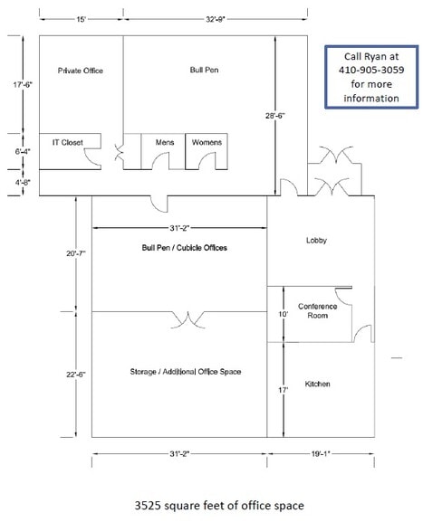 16 Stenerson Ln, Cockeysville, MD for lease - Floor Plan - Image 2 of 3
