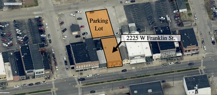 2225 W Franklin St, Evansville, IN - Aerial map view