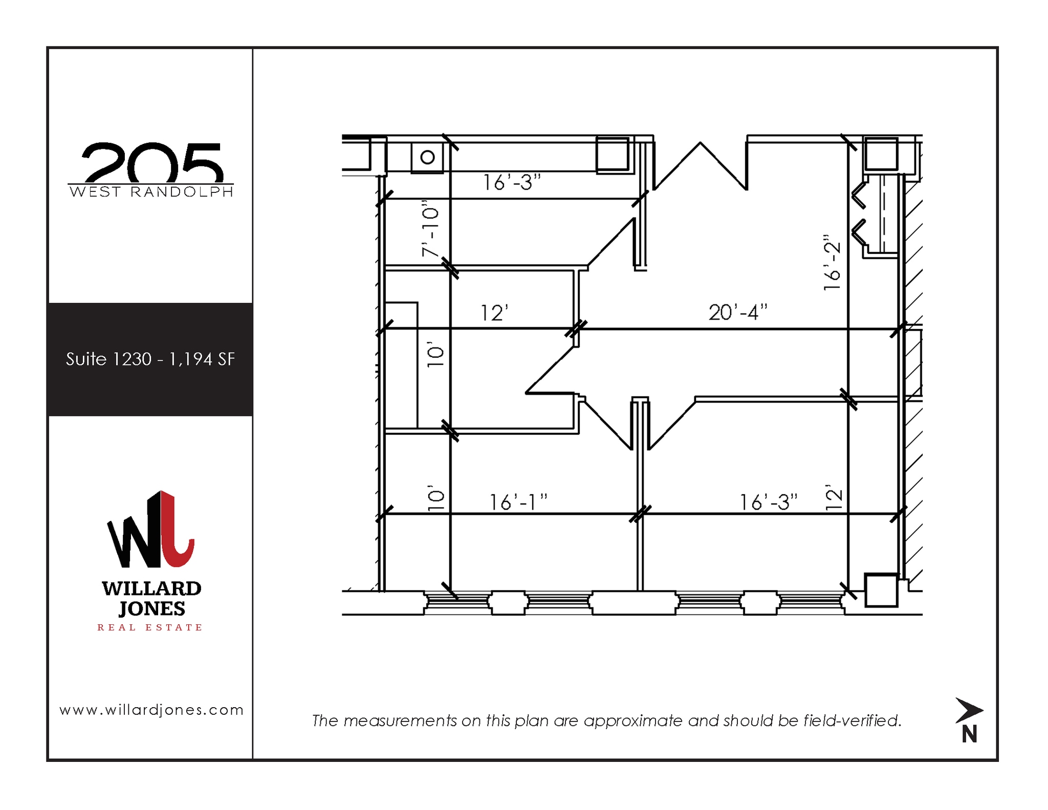 205 W Randolph St, Chicago, IL à louer Plan d’étage- Image 1 de 1