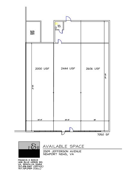 2305 Jefferson Ave, Newport News, VA à louer - Plan d’étage - Image 2 de 4