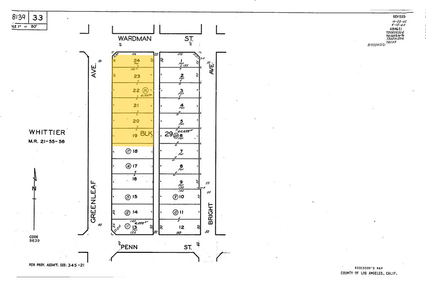 7200-7202 Greenleaf Ave, Whittier, CA à louer - Plan cadastral - Image 2 de 8