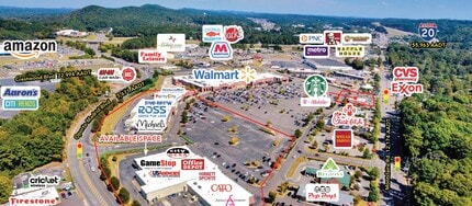 1600 Montclair Rd, Birmingham, AL - AERIAL map view