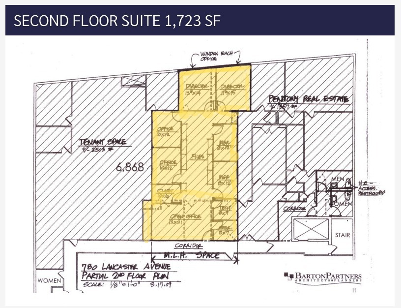 780 W Lancaster Ave, Bryn Mawr, PA à louer Plan d’étage- Image 1 de 1