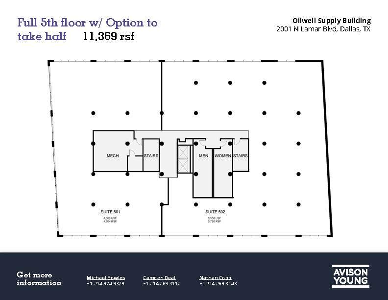 2001 N Lamar St, Dallas, TX à louer Plan d  tage- Image 1 de 4