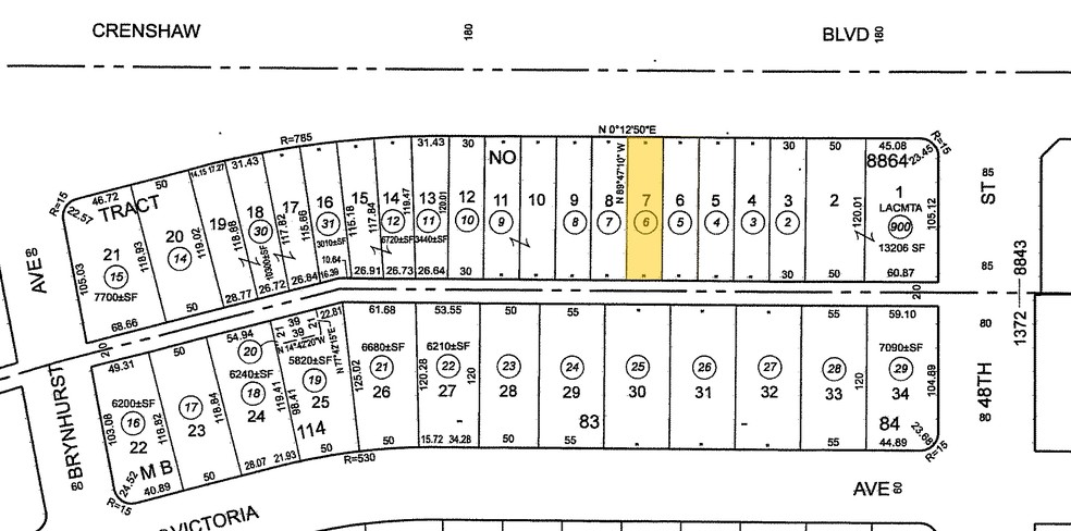 4703 Crenshaw Blvd, Los Angeles, CA for sale - Plat Map - Image 1 of 1