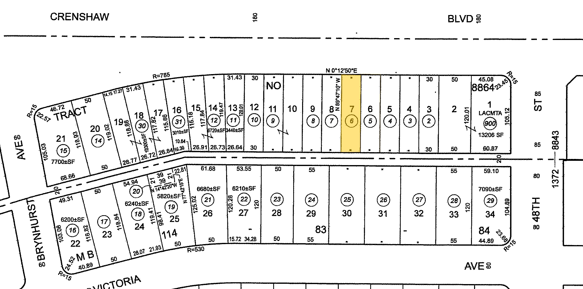 4703 Crenshaw Blvd, Los Angeles, CA à vendre Plan cadastral- Image 1 de 1