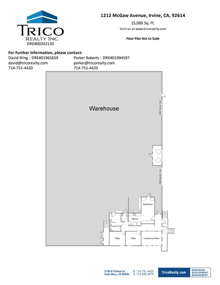 1202 McGaw Ave, Irvine, CA à louer - Plan d’étage - Image 3 de 3