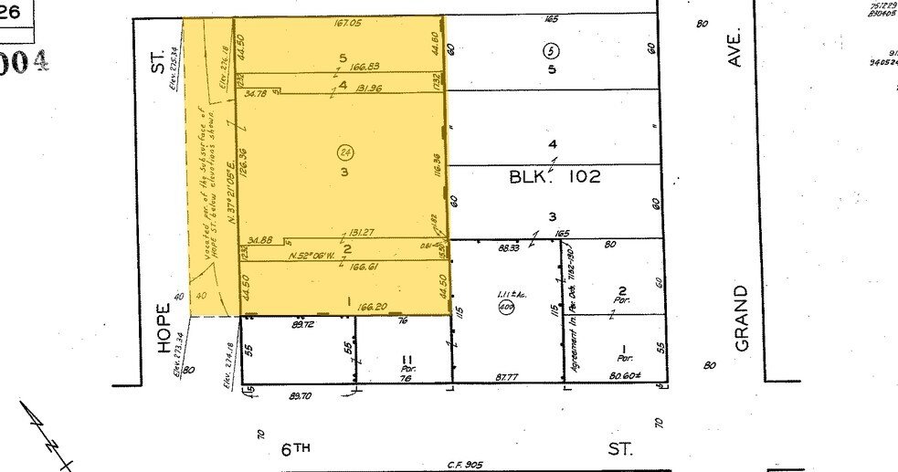550 S Hope St, Los Angeles, CA for lease - Plat Map - Image 2 of 22