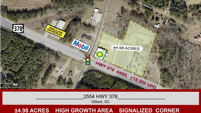 Plus de détails pour 2554 Highway 378, Gilbert, SC - Terrain à vendre
